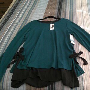 Karen Kane Mixed Haute Stuff Side tie sweater Join the conversation NEW Size XL